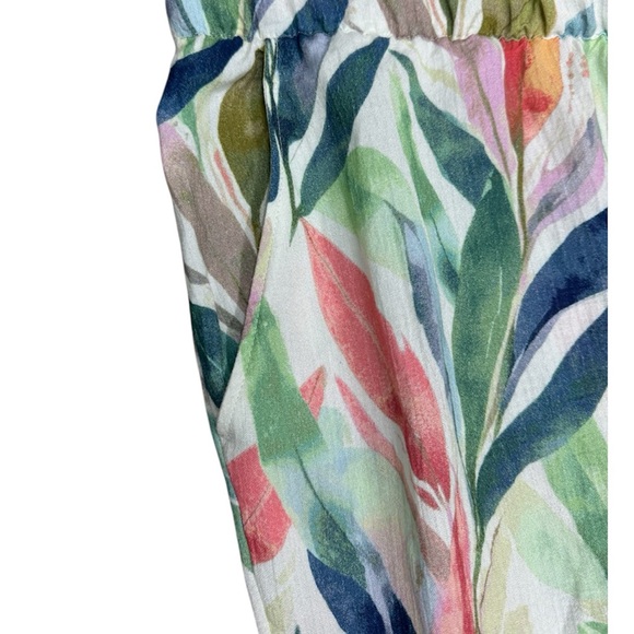 Soft Surroundings Tropical Floral Wide Leg Flowy Pants - Picture 6 of 9